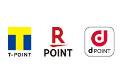 【貯まる！使える！】Tポイント、楽天ポイント、dポイントがご利用できます♪